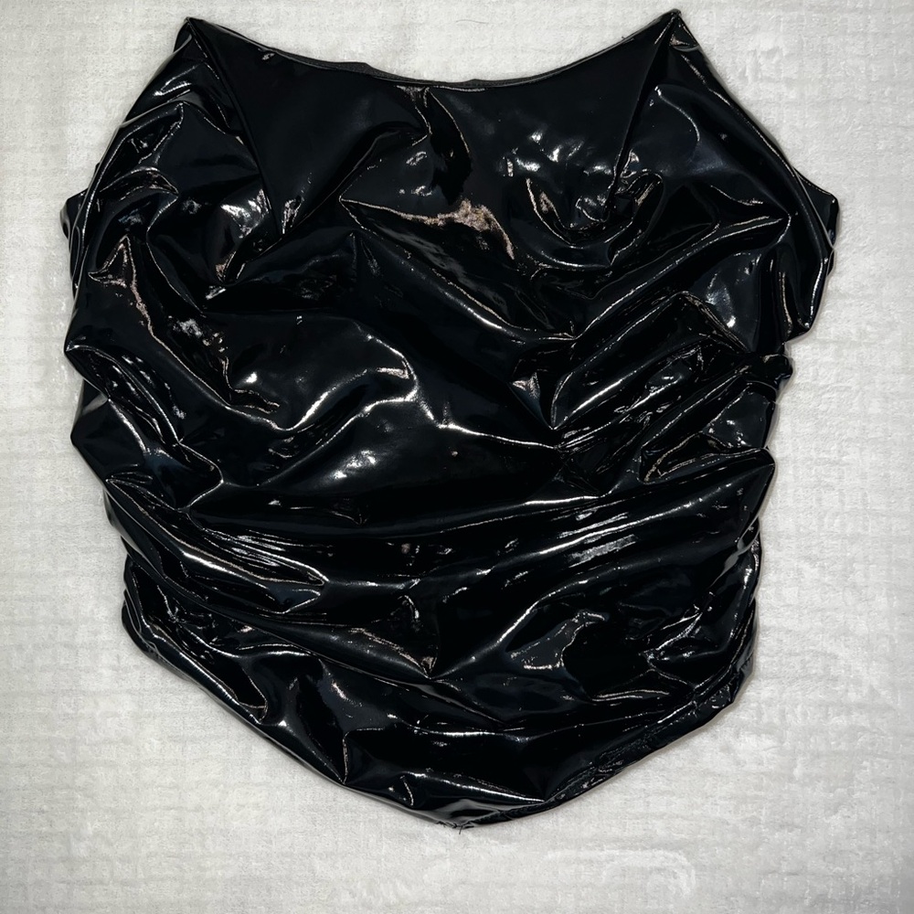 SHEIN Black Shiny Top